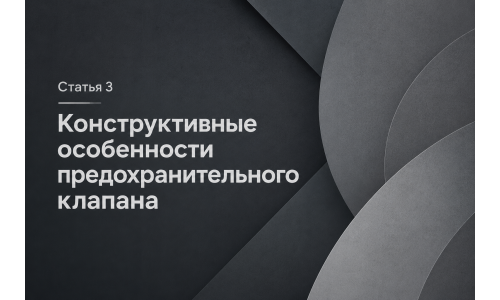Конструктивные особенности пружинного предохранительного клапана